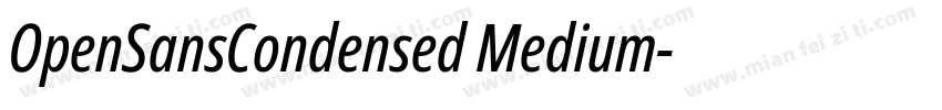 OpenSansCondensed Medium字体转换